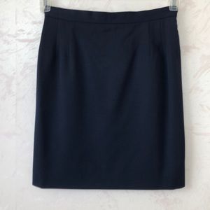 Gucci Authentic Vintage straight Navy Wool Skirt